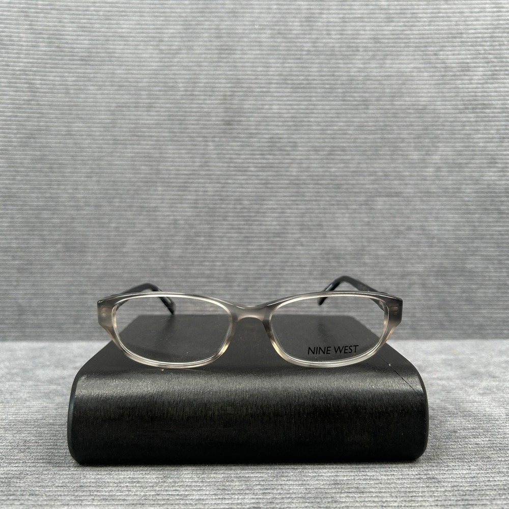 Nine West NW5053 015 Smoke Grey Oval Y2k Eyeglasses Frames 52-16-135